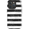 Black and White Striped Marble iPhone 16 Pro Max Impact Case